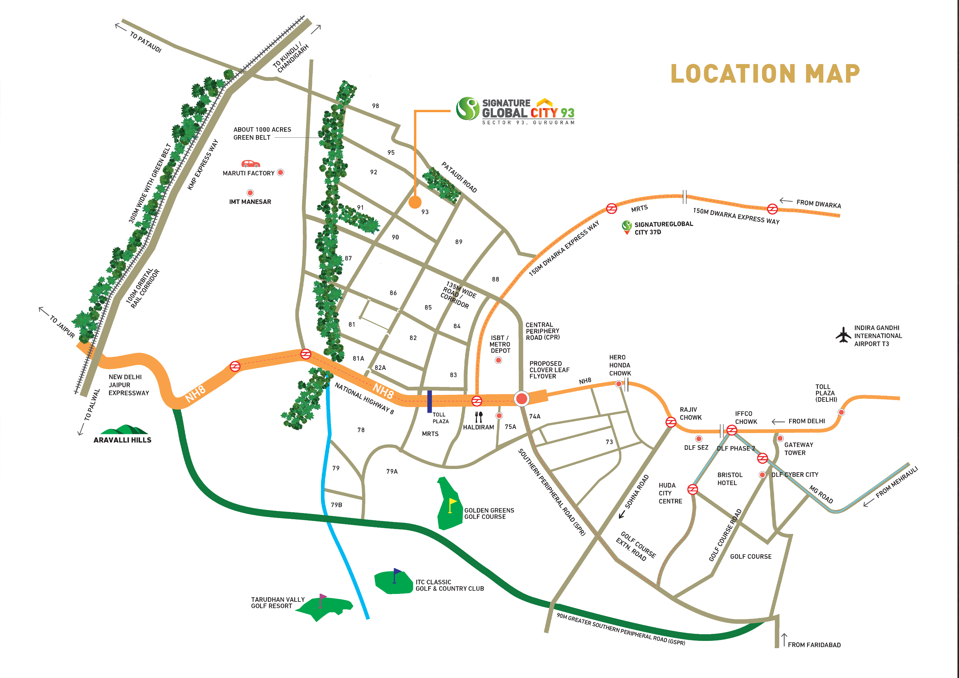 Signature Global City Location Map